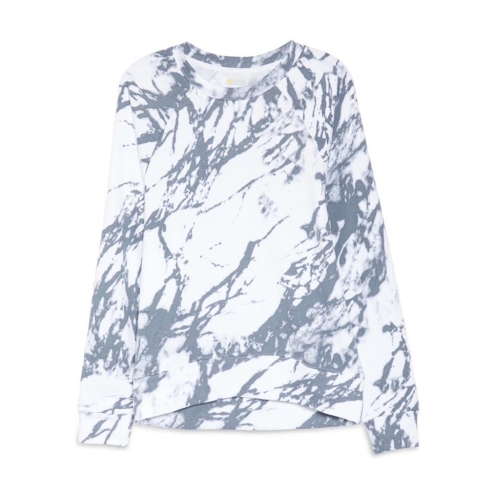 NWT Nordstrom Zella Jamie Ink Splatter Crew Sweatshirt Size Medium Oversize Boho - Picture 2 of 10